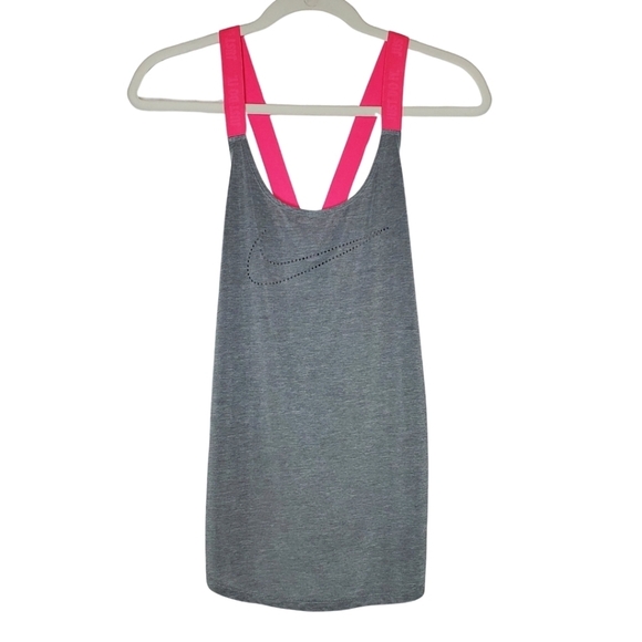 Nike Gray and Pink Tank - Picture 1 of 4